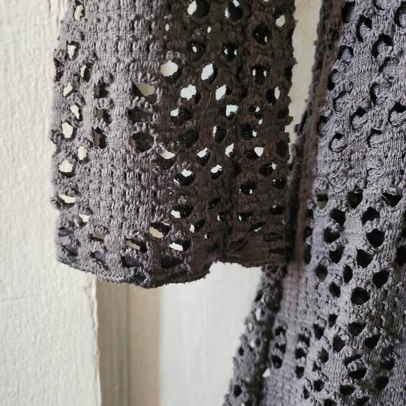 Free People Beach Love Song Crochet Duster Blue - Picture 9 of 11